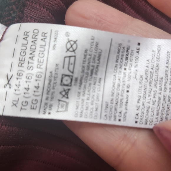 Old Navy Youth Kid US 14-16 Burgundy Black Full-Zip Jacket Back To School Fall - Picture 6 of 8